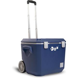 DA Ultra-Light 60 QT Hard Cooler with Wheels and Telescopic Handle, 30% Lighter Than Rotomolded Coolers, Keeps Cold Up to 5 Days, Ice Chest for Camping, Tailgating, Beach