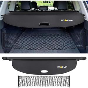 Cargo Cover for Nissan Rogue S SV SL Platinum 2021 2022 2023 2024 2025 2026, Retractable Rear Trunk Cover Luggage Shield Security, Rogue Accessories (Carbon Fiber Leather + Net)