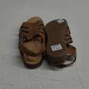 Clarks Women's April Belle Flat Sandal (9 Wide, Tan Leather)