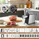 Electric Meat Grinder,8 in 1 Electric Cheese Grater,2800W Max Meat Grinder & Chopper,Stainless Steel Sausage Stuffer Maker for Cheeses, Fruits, Vegetables, Sausages and Minced Meat