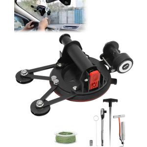 Upgrade Auto Windshield Glass Removal Tool Kit, Dual-Cutting, Auto Glass Cut Out Tool with Locking Function, with Threader, Coil and Windshield Cutter for Cars and Trucks