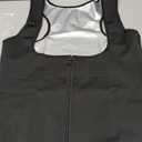 LMCOB Sauna Vest for Women Sauna Waist Trainer Vest Workout Sweat Vest with Zipper Heat Trapping Sauna Suits (XX-Large, Blue Lining)