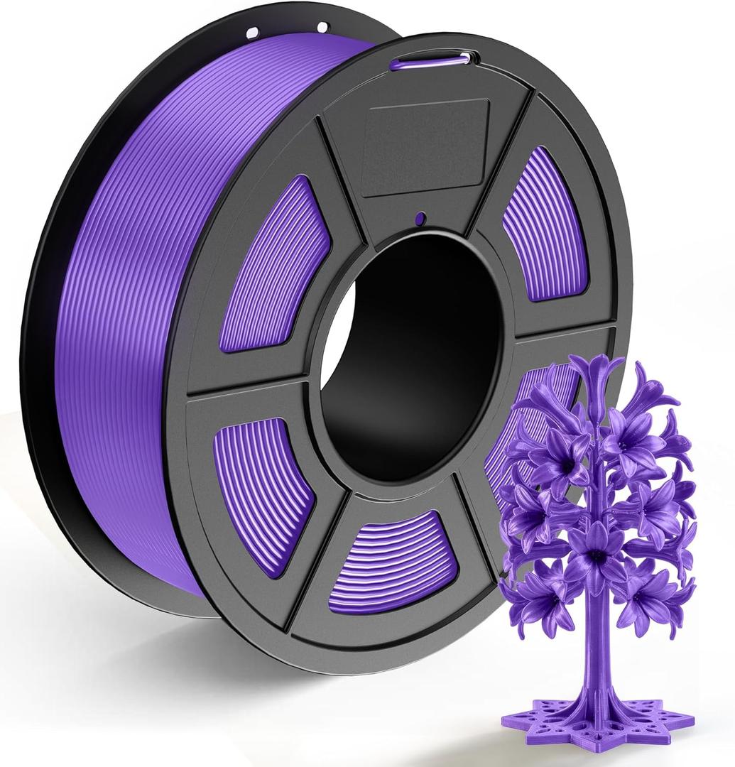 TECBEARS PLA Filament 1.75mm, Neatly Wound 3D Printer Filament, Dimensional Accuracy +/- 0.02 mm, 1Kg Spool(2.2 lbs), Fits for Most FDM 3D Printers, Purple