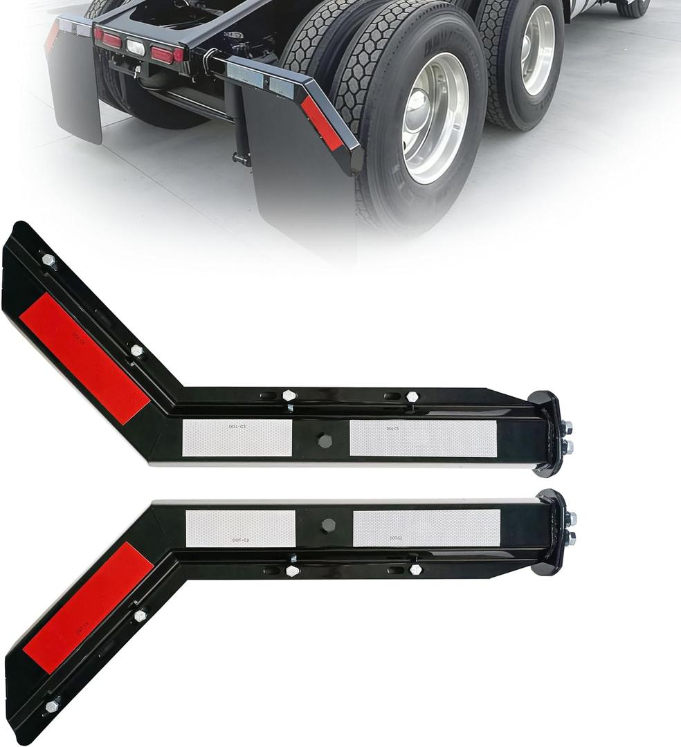 1 1/8" Angled Mud Flap Hangers for Semi Trucks Mud Flap Hangers Mudflap Hangers for Semi Truck Mud Flaps Brackets Splash Guard Mudguard Holder Mount