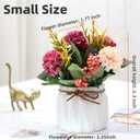 2 PCS Mini Hygrangea Artificial Flowers in Vase, Small Centerpiece Table Decorations - Fake Plant in Vase, Faux Hydrangea Flower Decor for Home, Wedding, Office and Party