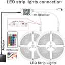 DAYBETTER LED Strip Lights 130ft Lights Strip for Bedroom, Desk, Indoor Room Bedroom Brithday Gifts RGB Decor with Remote and 24V Power Supply