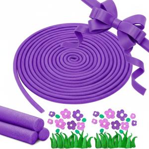Frienda 5/8 Inch x 40 Ft Light Purple Foam Noodles for Crafts Versatile Pool Noodles Foam Tubes Cylinder Rods for Modeling, DIY Arts and Crafts Supplies
