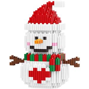 HGCYCF Christmas Building Blocks Snowman Compatible for Lego Christmas Micro Blocks Stacking New Toys Holiday Present Box New Year Birthday Gifts for Kids 612 Years Old (Snowman)
