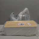 Large Cable Management Box – Wooden Style Cord Organizer and Cover for TV Wires, Computer, Router, USB Hub and Under Desk Power Strip – Safe ABS Material and Baby-Pets Proof Lock (White)