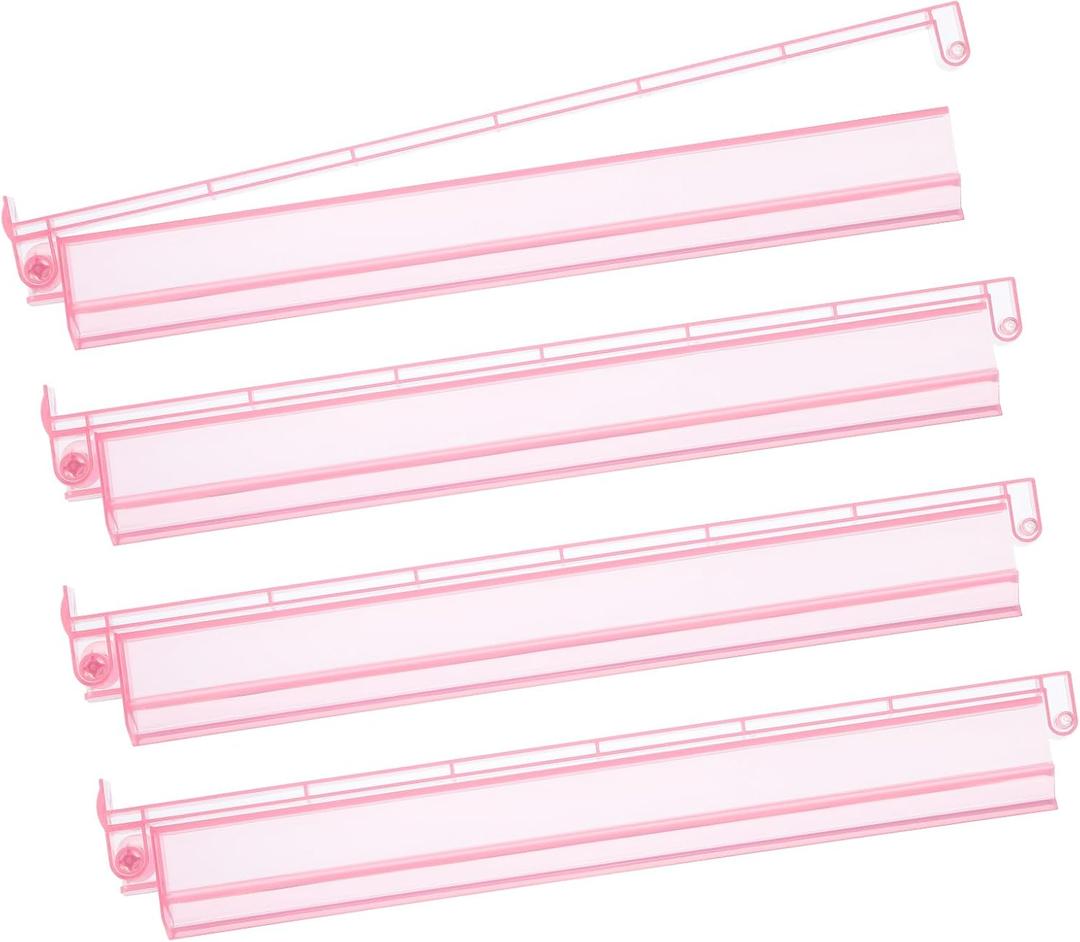 Mahjong Racks with Pushers 4PCS Set Majiang Tile Holder Acrylic Mahjong Racks Accessories and Gifts (Pink)