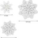 Metal Flower Wall Art,Floral wall decor Multiple Layer Decor for Indoor Outdoor Home Bedroom Living Room Office Garden(White)