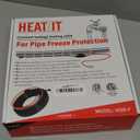 HEATIT Pipe Heating Cable with Thermostat Electric Heating Cable Automatic Heat Tape Pipe Freeze Protected Heated Cable 22 Feet