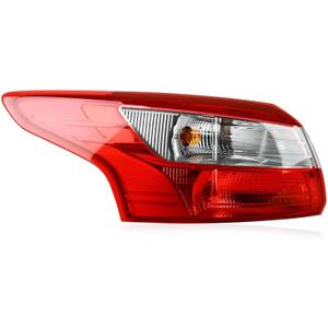 Tail Lights Outer Compatible with 2012-2014 Ford Focus S SE SEL Titanium Sedan Halogen Type Brake Rear Lamp Taillights Replacement for FO2818151 (Left Driver Side)
