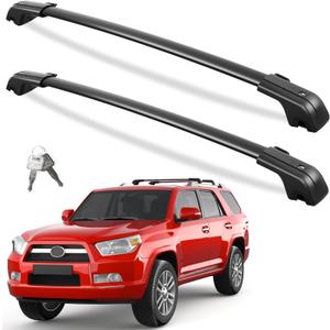 Heavy Duty 260lb Lockable Roof Rack Cross Bars Compatible with Toyota 4Runner 2010-2024 (with Factory Side Rails), Aluminum Roof Rails Crossbars Black Rooftop Cargo Luggage