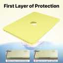 Macaset for MacBook Neo Case 13 inch 2026 (A18 Pro, Model A3404), Precision 1:1 Fit | True-to-Original Color | Matte Hard Shell, Yellow Cover Scratch & Fingerprint Resistant - Citrus Clear