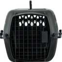 Petmate Pet Porter Dog Kennel 23", Dark Gray & Black, for Pets up to 15lbs, Made in USA
