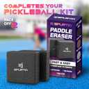 2 x Pickleball Paddle Eraser, Carbon Fiber Pickle Ball Racket Cleaner, Fast & Easy Rubber Bar to Remove Ball Residue, Dirt, & Minor Scrapes/Scratches