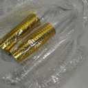 40 Pack Plastic Champagne Flutes with Gold Rim, 5.5 Oz Clear Disposable Plastic Champagne Glasses, Wine Glasses Cups for Wedding Celebration Birthday Party Wine Tasting New Years Eve Party Supplies