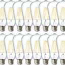 Sunco Edison Bulbs LED ST64, Clear Vintage Filament Waterproof Bulb, 800 LM, 8W (60W Equivalent), 2700K Soft White, E26 Medium Base, Decorative Dimmable UL (Pack of 14)