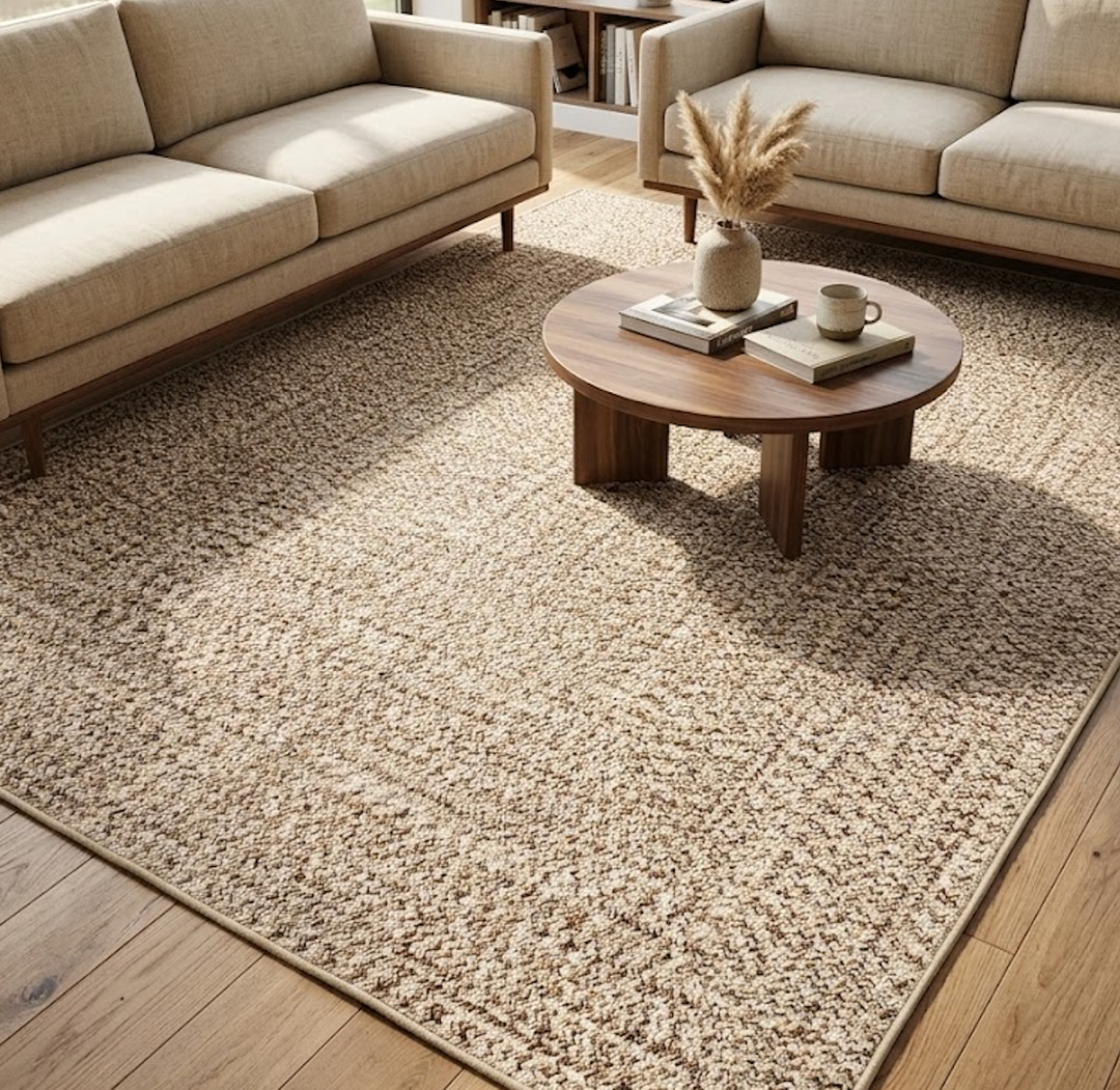 Area Rug for Kitchen, Living Room & Bedroom – Eco-Friendly, Durable, Washable Floor Mat – 5x7 Inch Rustic Farmhouse Décor
