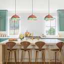 15.7" Metal Dome Pendant Light Industrial Color Painting Lampshade, 15.7in without Hollow
