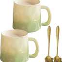 Ceramic Coffee Mugs Set of 2-12oz Porcelain Coffee Cups with Handle, Latte Mug, Big Mug for Women, Men, Great for Tea Hot Chocolate, Microwave Safe, Modern, 25.99 inches x 3.3 inches