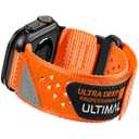 ULTIMAL Compatible witch Apple Watch 3/2/1 Series 11/10/9/8/7/6/5/4/SE/SE2/SE3,Nylon Stars-Stripes Flag Woven Strap for men 49mm 46mm 45mm 44mm(Orange)