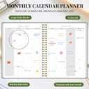 2026-2027 Monthly Planner - Jan. 2026 - Dec. 2027, 2 Year Calendar 2026-2027 Monthly Planner, 7.5" x 10", 24 Months Calendar with Note Pages, Twin-wire Binding, for Office, School Home Planning - Green