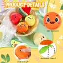 Aoriher 6 Pcs Cute Fruit Plush Toys Bulk Colorful Stuffed Fruits Soft Small Doll Avocado Strawberry Orange Pineapple Stuffed Gifts for Classroom Prizes Birthday Party Favors