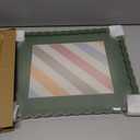 11x14 Picture Frame with Mat for 8x10, Wavy Edge Wooden Real Glass Photo Frame for Wall Hanging, Green, 1 Pack