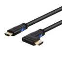 CableCreation 6ft 4K HDMI Cable, Left Angle 90 Degree, 4K@60HZ Ultra HD Support, Male to Male Black