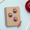 3 Pcs Let It Burn Arson Cat Funny Cat Stickers for Car Truck Van Toolbox Instruction Electrical Helmet Welder Water Bottle Tumbler Phone Case Gifts for Adults 3"x3"