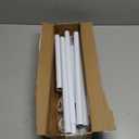 SISELBA 2 Pack Adjustable Tension Curtain Rods 32 to 64 Inches, Stainless Steel Shower Curtain Rods Spring Tension, No Drilling 7/8" Tension Rods for Window, Bathroom, Doorway, Room Divider, White