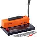 TIANSE Binding Machine, Spiral Coil Binder Machine, Manual Book Maker Punch Binder with Electric Coil Inserter,Suit for Letter Size / A4 / A5