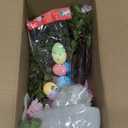 26In Pre-Lit Easter Tree with Lights, 24 LED Battery Operated Easter Egg Tree Decor with Timer, Artificial Tree with Cherry Blossoms, Colorful Eggs & Resin Bunny Base for Tabletop Spring Decor
