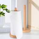 2 x Wooden Paper Towel Holder - Large Size Solid Wood Paper Towel Holder with Anti-Skid Base for Kitchen, Living Room,Bathroom
