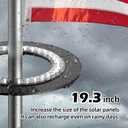 Solar Flagpole Light for 15-25ft Poles, 32 LEDs Ultra Bright 1200LM, 360° Illumination, 10000mAh Battery, IP67 Waterproof, All Night Lighting for Outdoor Flag Display