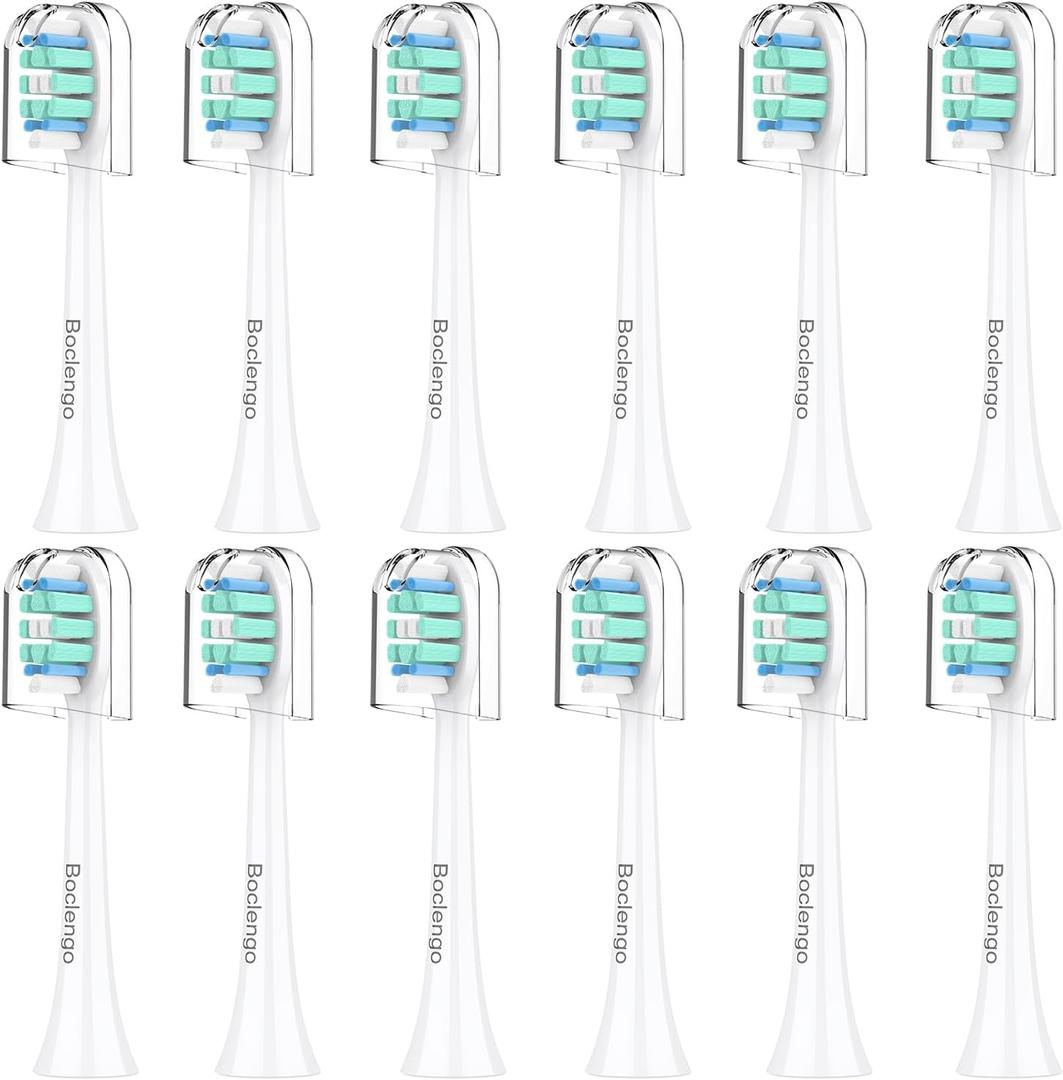 12 Pack Replacement Toothbrush Heads for Philips Sonicare Replacement Heads C2,C1,4100, Electric Replacement Brush Head for Phillips Sonicare Brush C2, C1, 4100, for Sonic Care Toothbrush,White