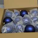 24 Pcs Glass Christmas Ball Ornament 3 Size Glass Ball Ornament 3.15" 2.36" 1.57" Mirror Christmas Hanging Decor for Xmas Tree Holiday Decoration(Blue)