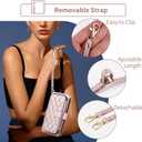 Argyle Wallet Case for Motorola Moto G31/G41 with Wrist Strap Shoulder Strap 9+ Card Slot Zipper Purse Luxury PU Leather Stand Checkered Cell Phone Cover for MotoG31 MotoG41 G 31 41 Rose Gold