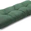 SUNROX LokGrip Non Slip Tufted Memory Foam Bench Cushion, FadeShield Water Resistant Durable Thicken Outdoor/Indoor Bench Seat Pads 42x16x4 inch, Heather Fern