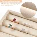 8-Piece 6" Velvet jewelry drawer organizer inserts Removable Dividers, Stackable Drawer Organizer for Rings Earrings Makeup, Vanity Dresser Storage