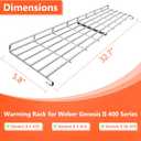 66045 Grill Warming Rack for Weber GS4 Genesis II E-410 S410, SE410 Grills & 400 Series Grills, Foldable Stainless Steel Warming Rack for Genesis 66045