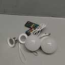 Rechargeable Battery Operated Light Bulb with Remote Control 2 Packs, 350LM Dimmable Detachable LED Bulb with 15 Colors Selectable & 3 Timer, Wireless Puck Light Bulb for Wall Sconce, Non-Hardwired