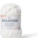 Fuzzy Chunky Chenille Yarn for Crocheting & Knitting, Soft Plush 100g (49.2yd) Baby Blanket Yarn for Amigurumi, Crochet Fluffy Velvet (White)