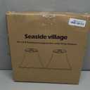 GO&SO Bell Lamp Shades Set of 2 Teal Lamp Shade -6x13x10.6" (Spider) Barrel Lamp Shades for Table Lamps,Floor Lamp,Fabric Replacement Lampshades Hand Crafted -Petal Edge Braid Design -Easy Assembly