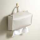 OLETHA Hand Towel Box Cover Compatible with Kleenex Disposable Paper Hand Towels - Bottom Covered & 3-Way Mounting Design - Aesthetic Bathroom Decor Accessories - Light Taupe