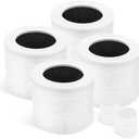 Core Mini Replacement Filter Compatible with LEVOIT Core Mini Air Purifier, 3in1 Upgraded Filtration Core MiniP Replacement Filter with Activated Carbon, Compared to Part # Core MiniRF, 4 Pack