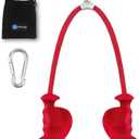 HXD-ERGO Tricep Rope with Ergonomic Handles, 36 Inch Tricep Pull Down Rope for Cable Machine, Pulley System, Triceps Rope Cable Attachment for Gym, Home (Red)