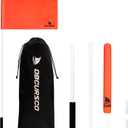 48-Inch Orange Boat Flag with Pole, Floatable 12"x 18" Water Ski Flag, 3-Section Skier Down for Safety, Watersports, Wakeboard, Kneeboard, and Towable Tube